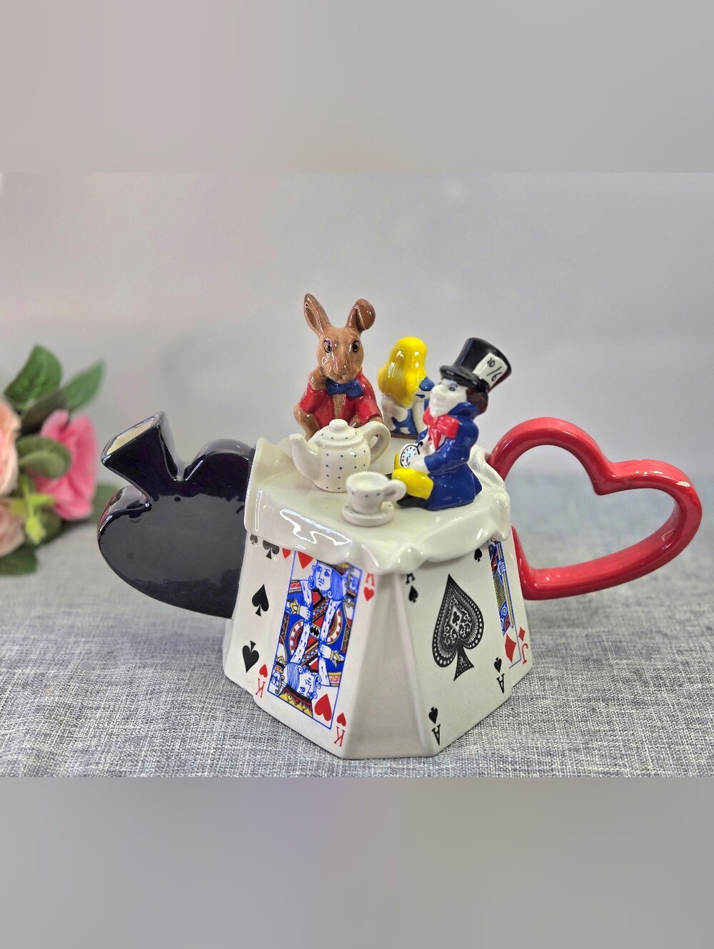Vintage 1990 Paul Cardew Alice in Wonderland Teapot South West Ceramics England